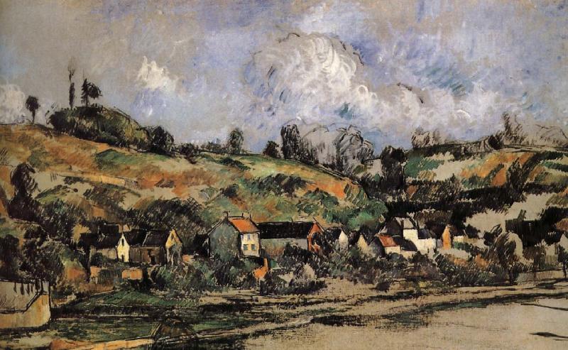 Paul Cezanne Pang Schwarz map of the villages near Norge oil painting art